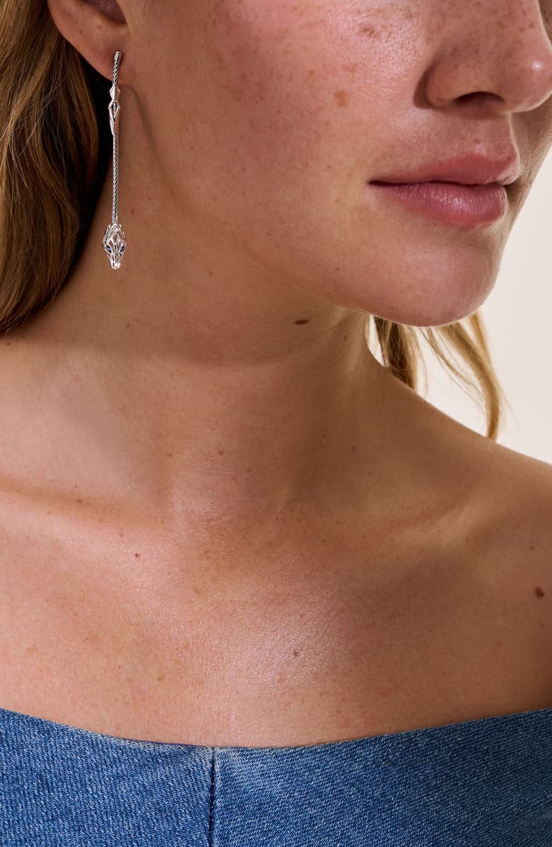 John Hardy Naga Drop Earrings, Alternate, color, Silver
