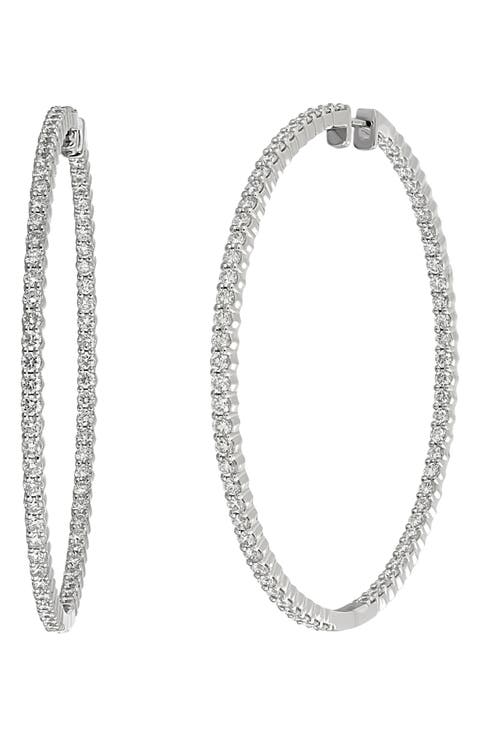 Audrey Diamond Inside Out Hoop Earrings (Nordstrom Exclusive)