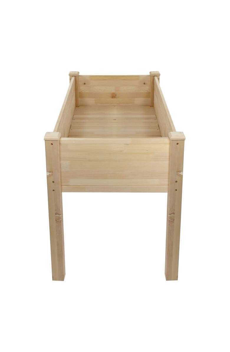 Northlight 4ft Natural Wood Raised Garden Bed Planter Box with Liner, Alternate, color, Brown