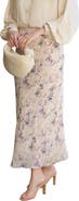 Lily and Lionel London Saint Lace Insert Wonderland Print Midi Skirt