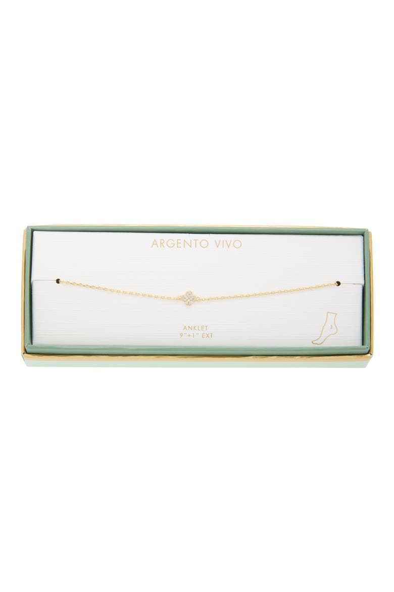 Clover Anklet, Main, color, GOLD