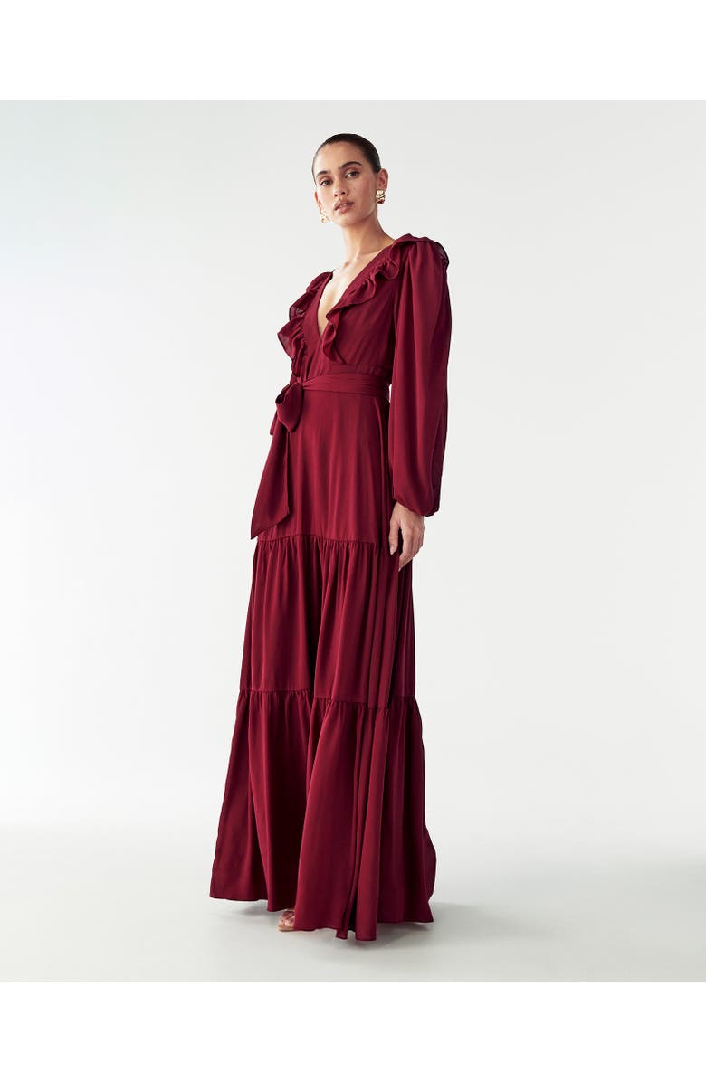 WILLA Allie Maxi Dress, Alternate, color, Burgundy