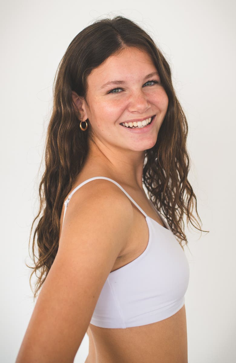 Bleuet Bleum Seamless Reversible Bralette, Alternate, color, White