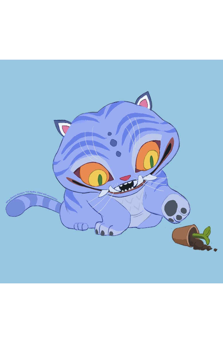 KPop Demon Hunters Boy's KPop Demon Hunters Mischievous Derpy  Graphic T-Shirt, Alternate, color, Light Blue