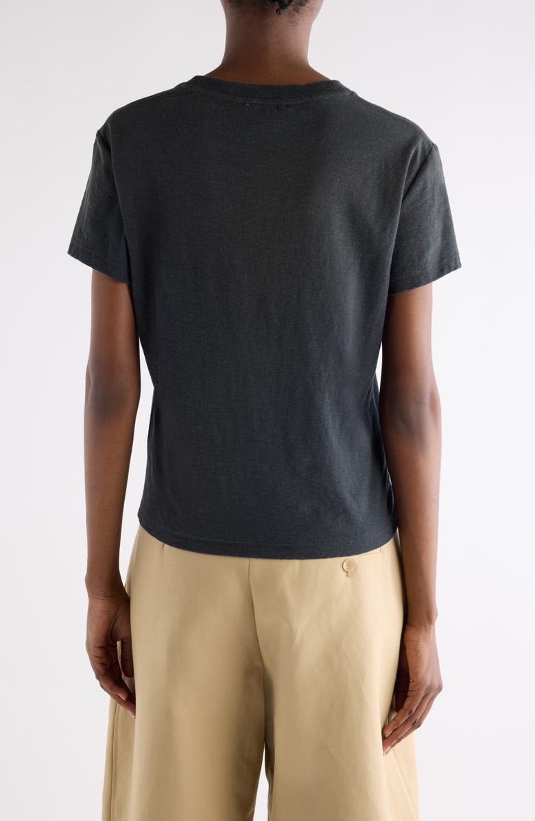 Acne Studios 1996 Logo Distressed Cotton & Hemp Graphic Tee, Alternate, color, Faded Black