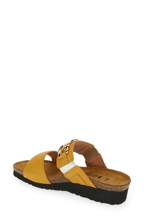 Naot Victoria Wedge Slide Sandal In Marigold Leather