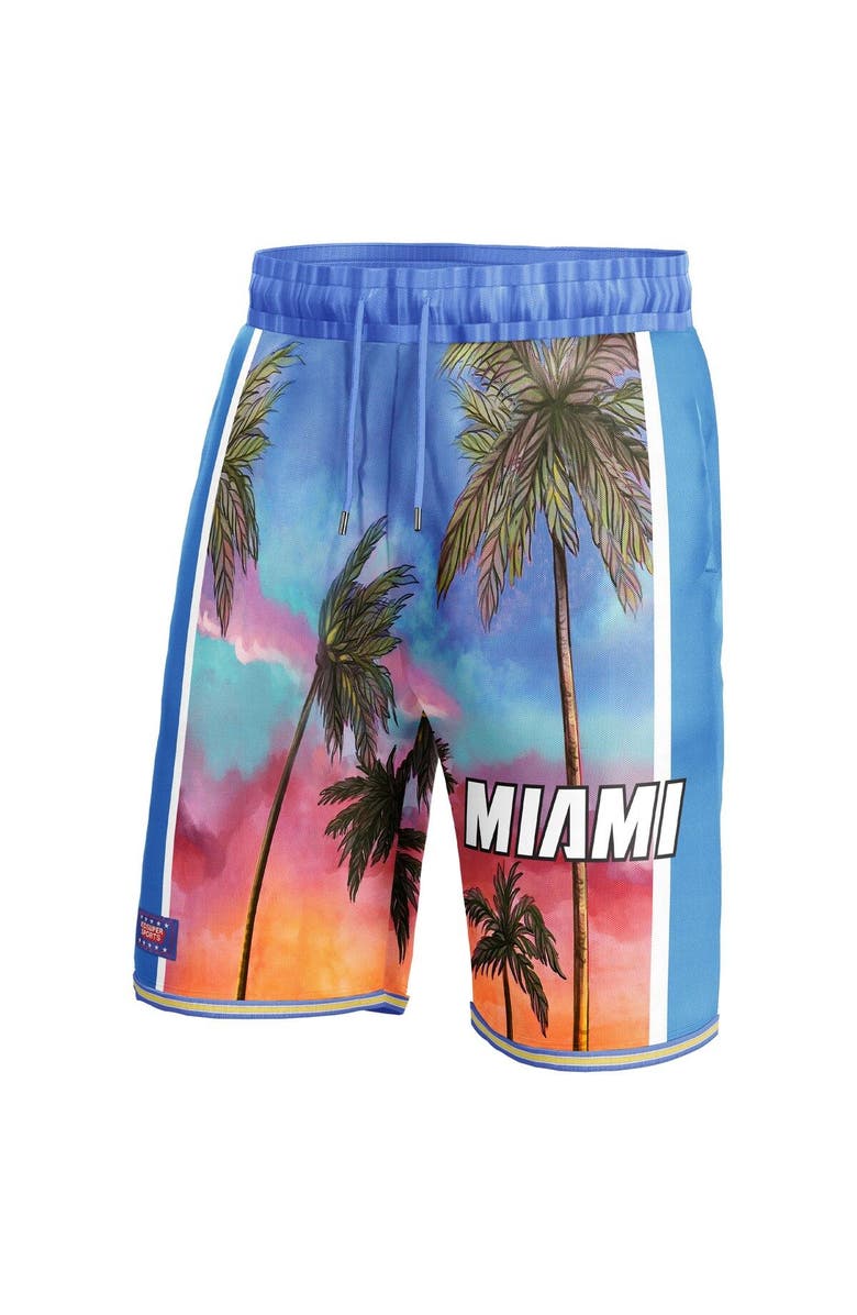 NBA X KIDSUPER Unisex NBA & KidSuper Studios by Fanatics Blue Miami Heat Hometown Shorts, Alternate, color, Blue