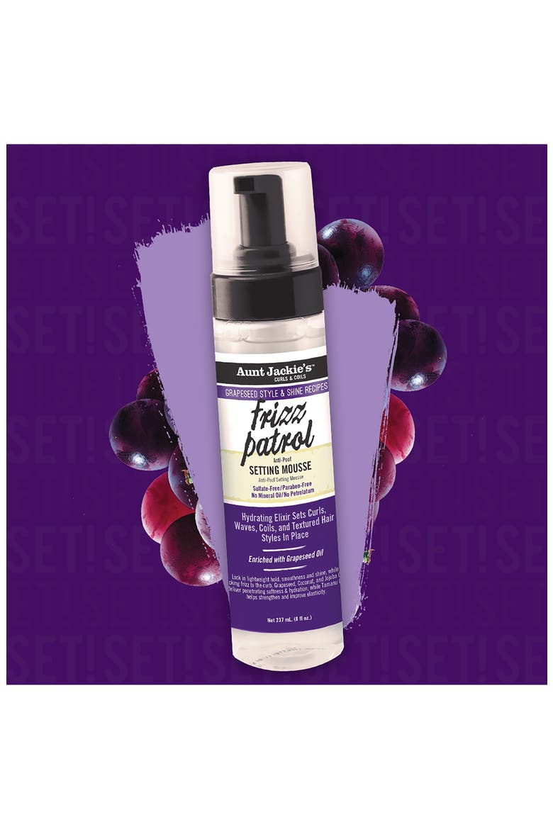 Grapeseed Frizz Patrol Anti Poof Twist & Curl Setting Mousse - 8.5 Fl Oz, Alternate, color, NO COLOR