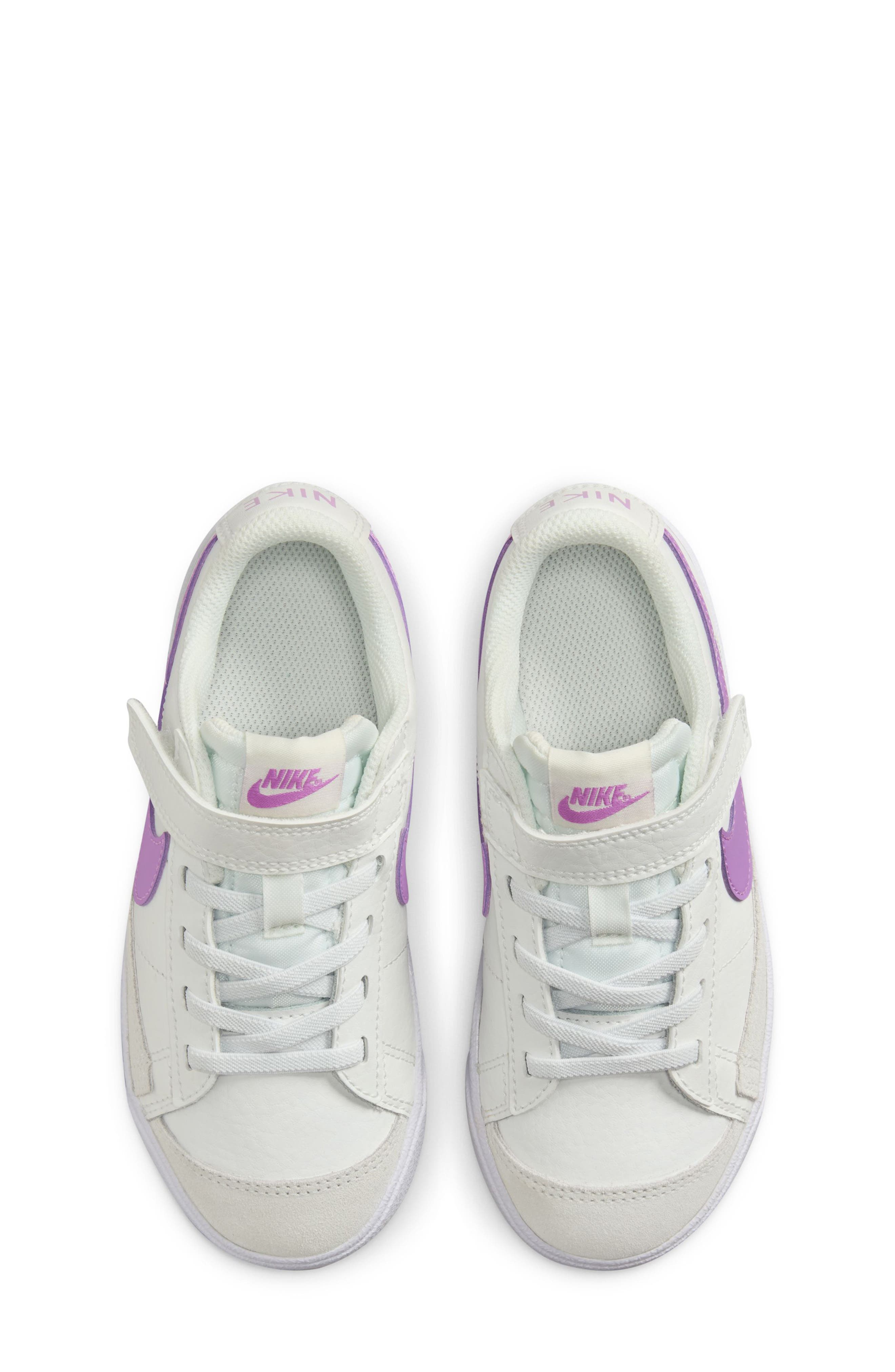 Kids' Blazer Low '77 Low Top Sneaker, Alternate, color, SUMMIT WHITE/ FUCHSIA/ WHITE