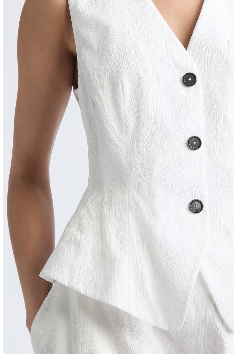 William Flared Vest, Alternate, color, WHITE