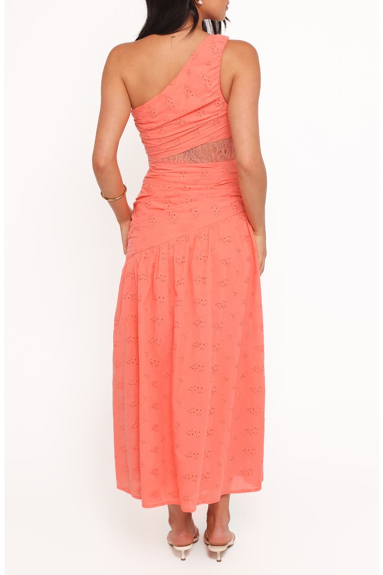 Corinne Eyelet Maxi Dress, Alternate, color, CORAL