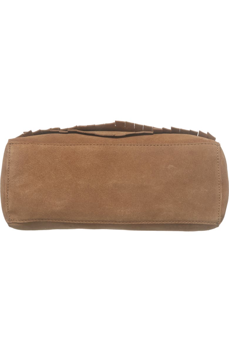 Ten79LA Chevron Fringe Suede Crossbody Bag, Alternate, color,