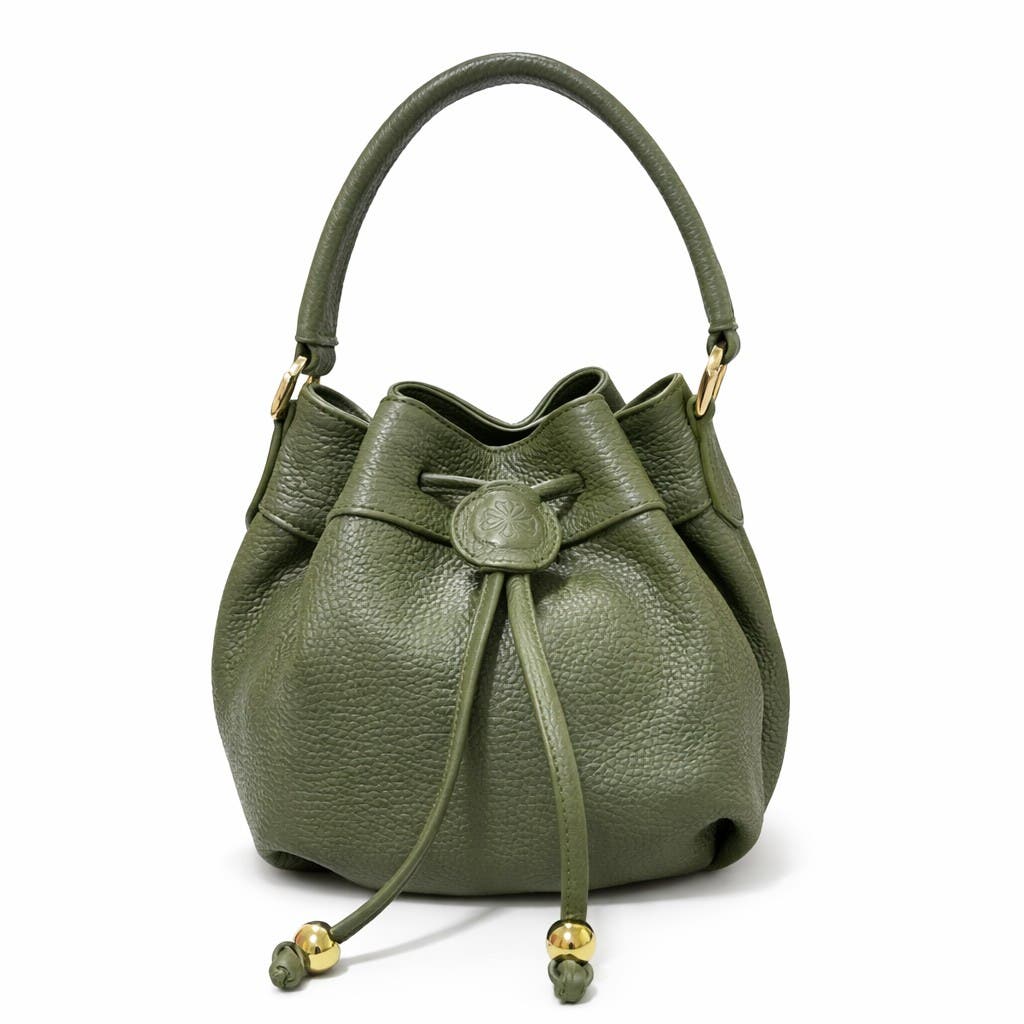 ROSZUAR Sienne Luxury Bucket Handbag, Main, color, Olive
