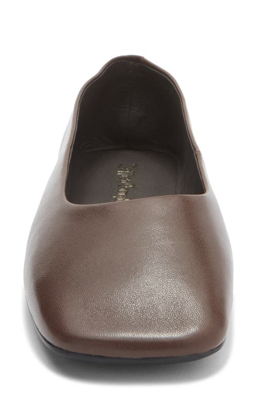 Jeffrey Campbell Listos Square Toe Flat In Brown
