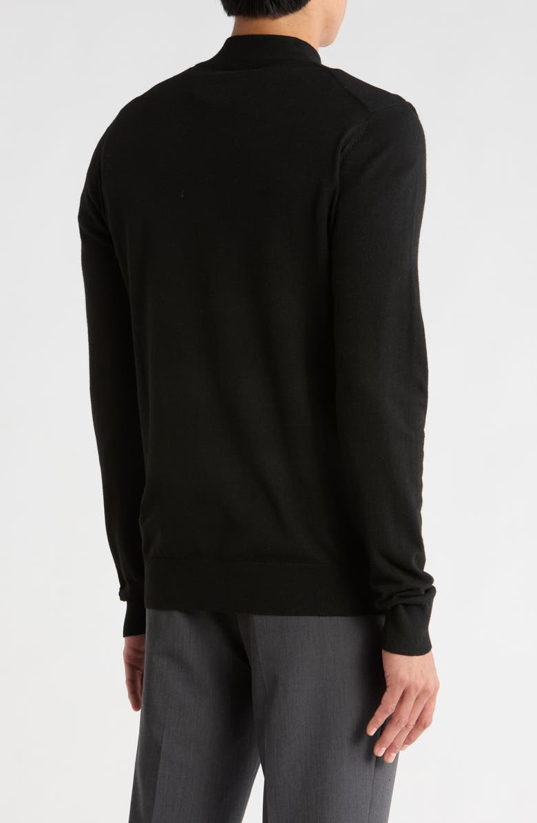 Robert Barakett Daniel Half Zip Pullover Sweater, Alternate, color, Black