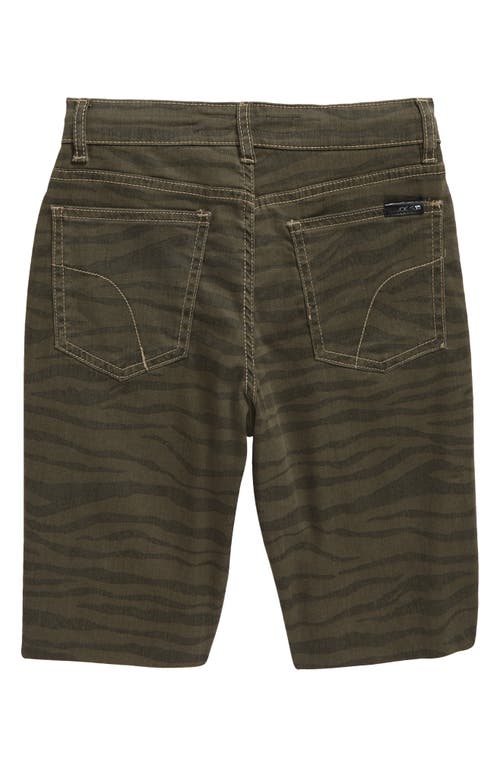 Joe's Kids' Print Raw Hem Shorts In Olive