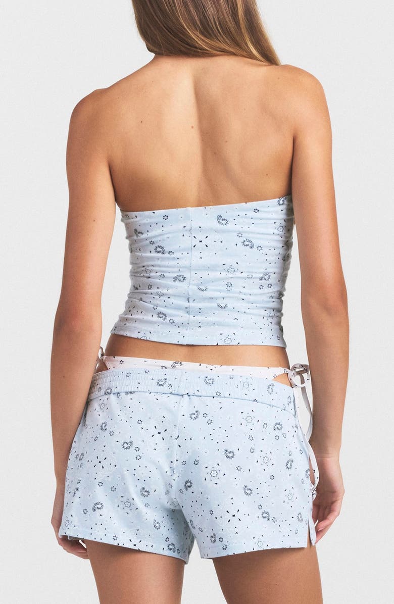 SKIMS Stretch Cotton Jersey Tube Top, Alternate, color, Powder Blue Bandana