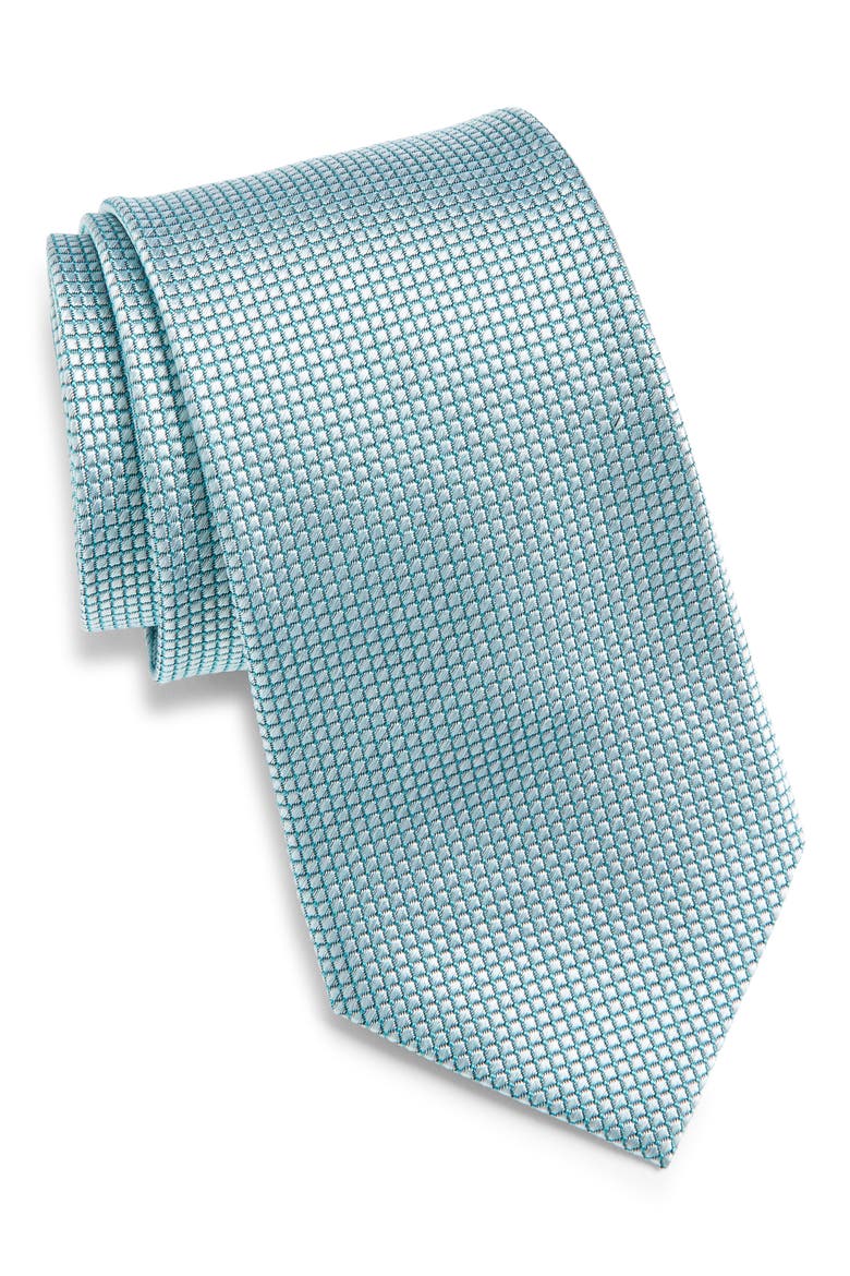 Solid Silk Tie, Main, color, TEAL