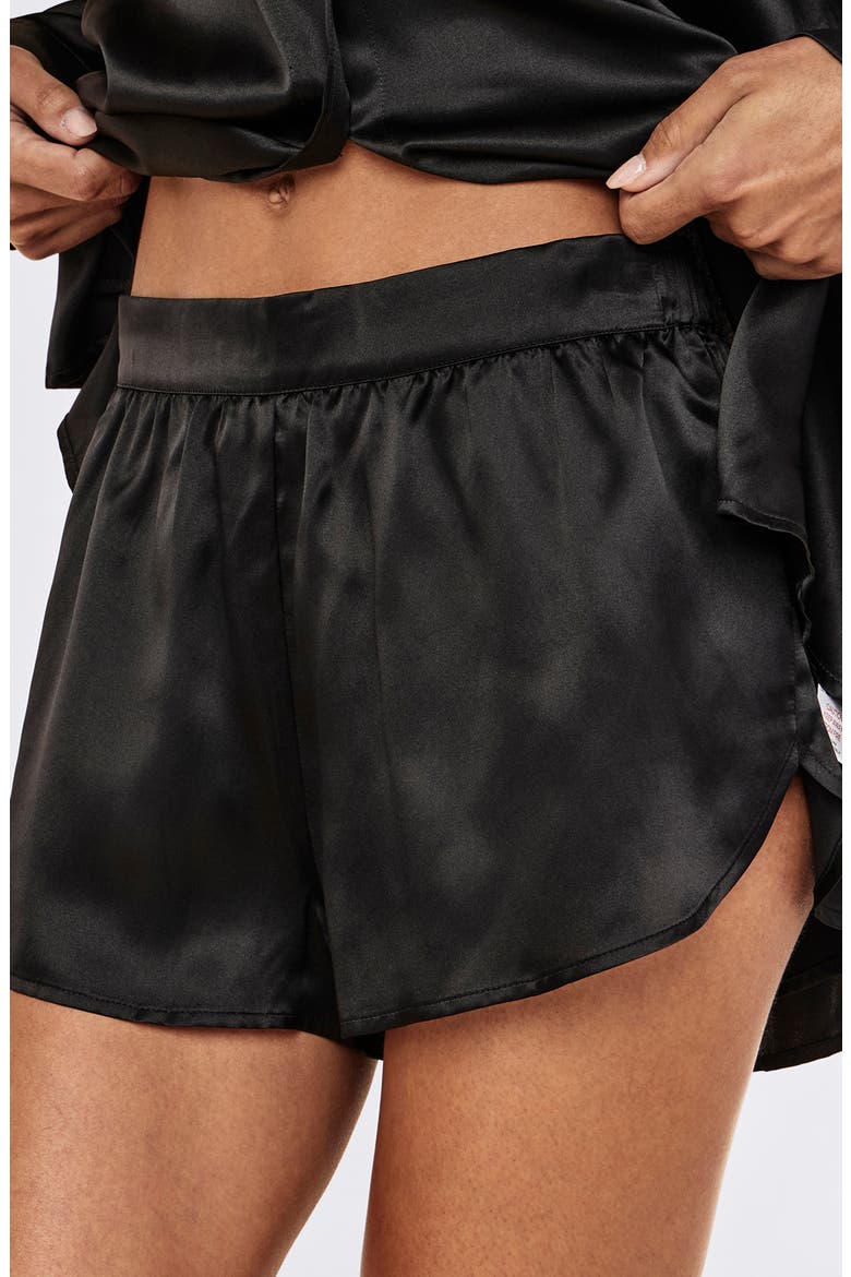 Audrey Mulberry Silk Boxer Shorts, Alternate, color, BLACK