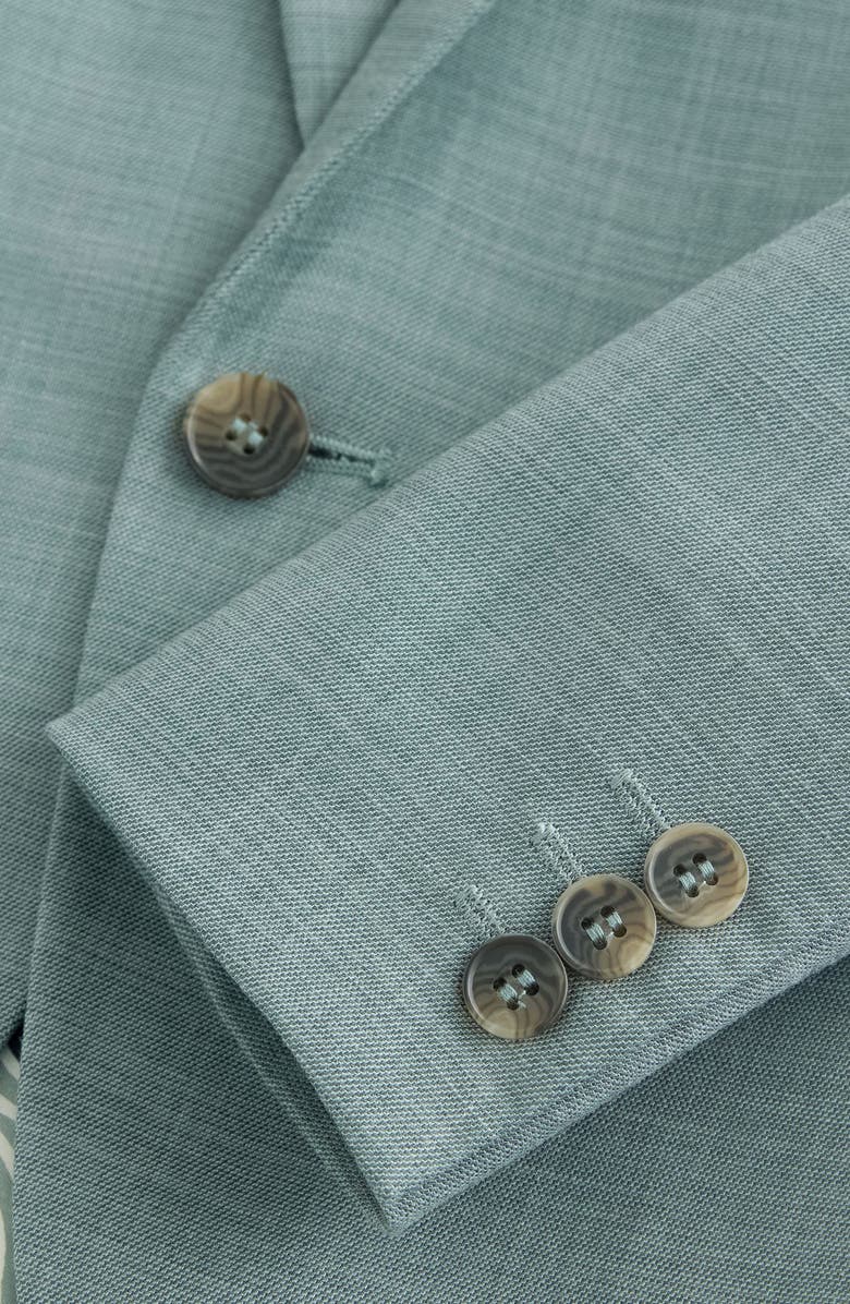 NEXT Kids' Skinny Fit Textured Green Sport Coat, Alternate, color, Green