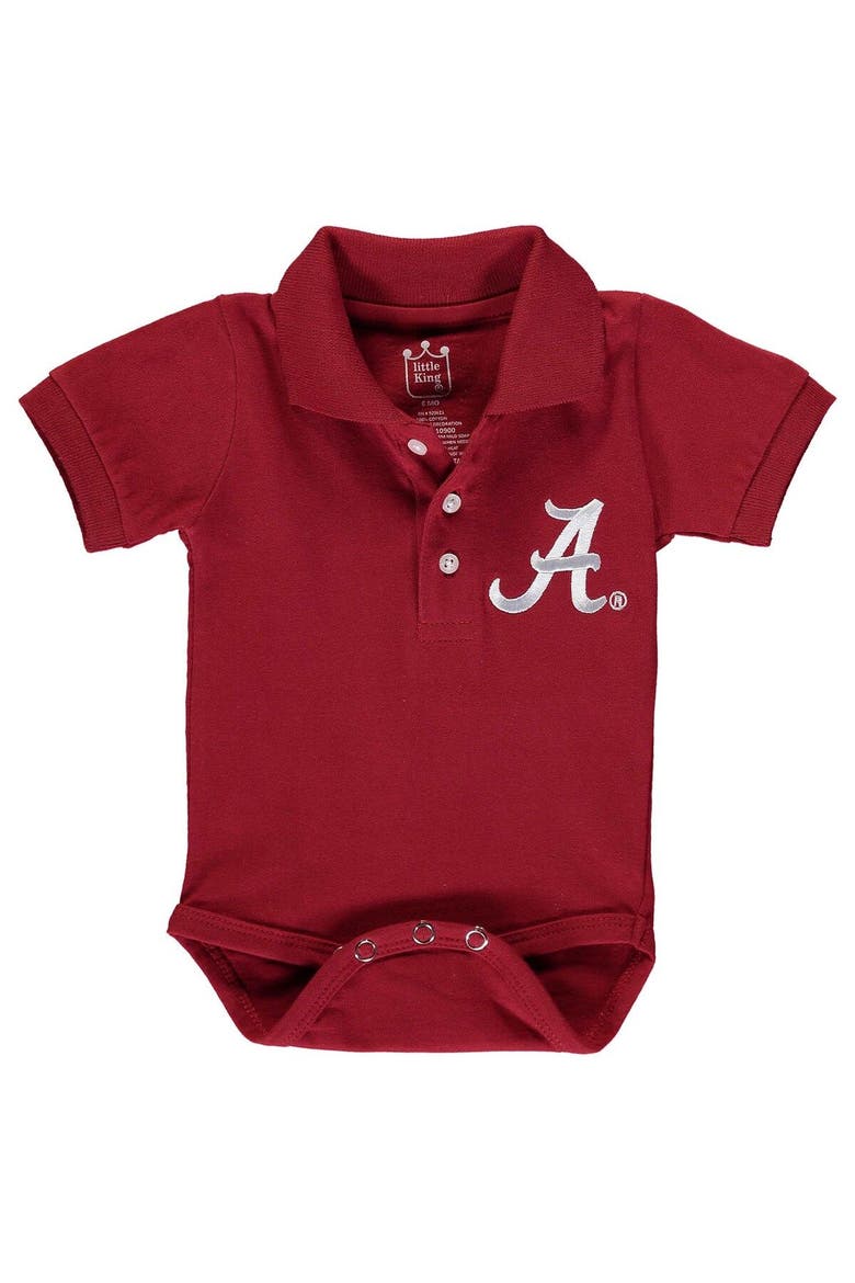 Infant Crimson Alabama Crimson Tide Polo Bodysuit, Main, color, Crimson