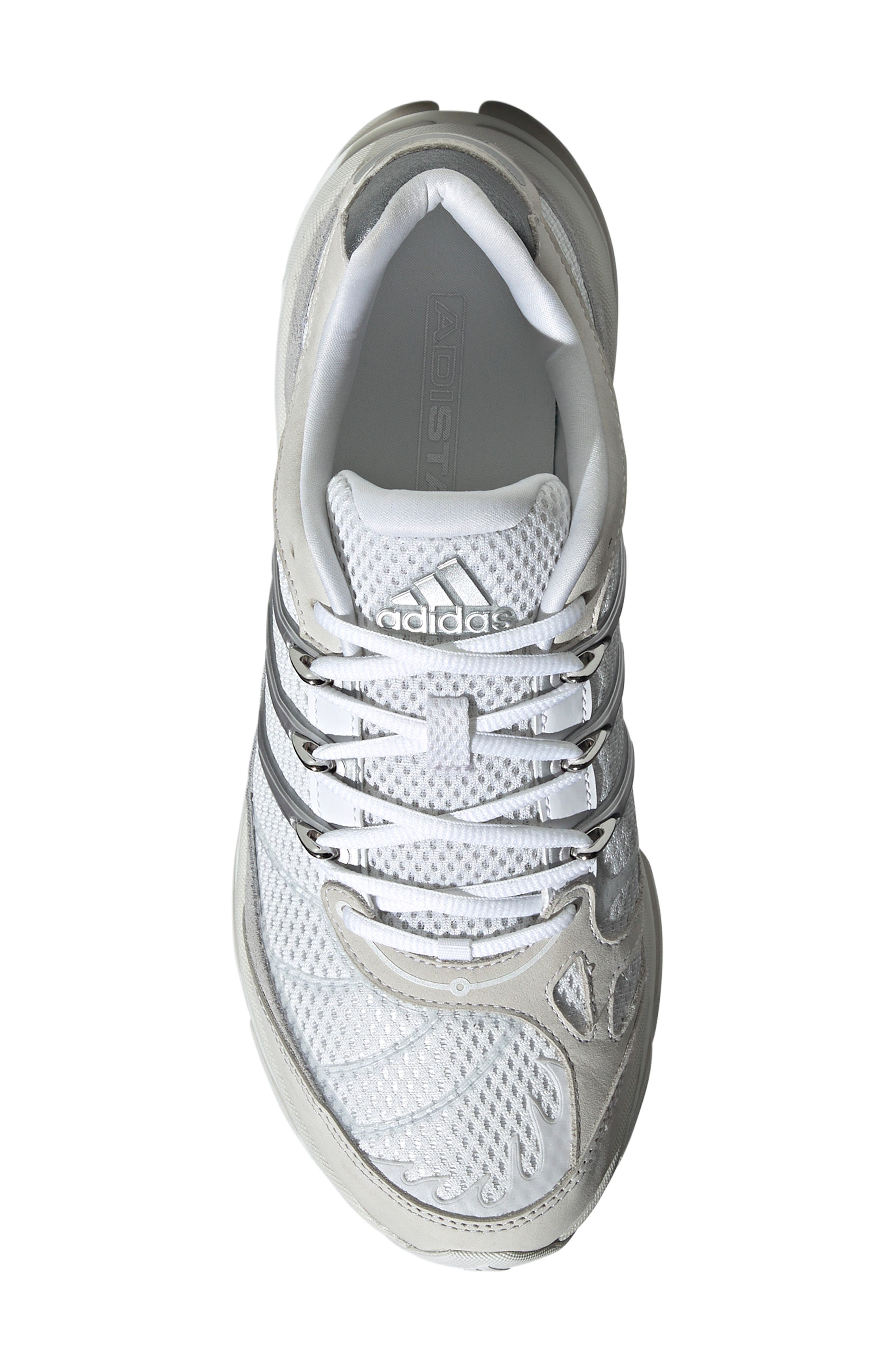 adidas Gender Inclusive Adistar Hrmy Sneaker, Alternate, color, White/ Silver/ Silver Metallic