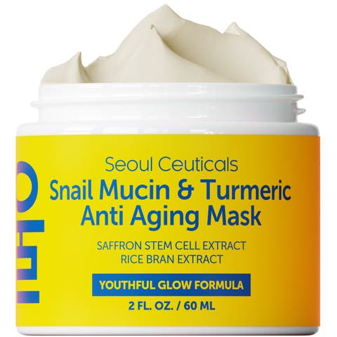 Korean Skincare Snail Mucin & Turmeric Anti Aging Mask
