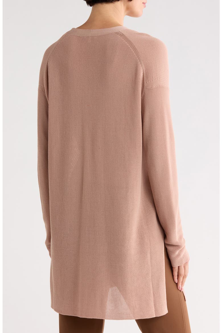 V-Neck Button Cardigan, Alternate, color, POWDER