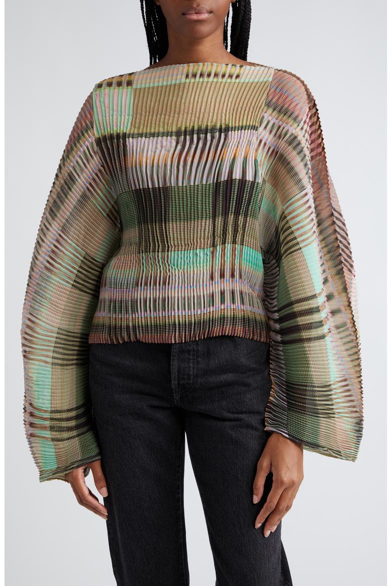 Rana Plissé Pleated Top, Main, color, HOLM