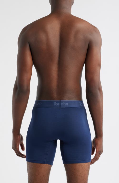 Tommy John 3-pack Second Skin 6-inch Stretch Modal Boxer Briefs In Blue