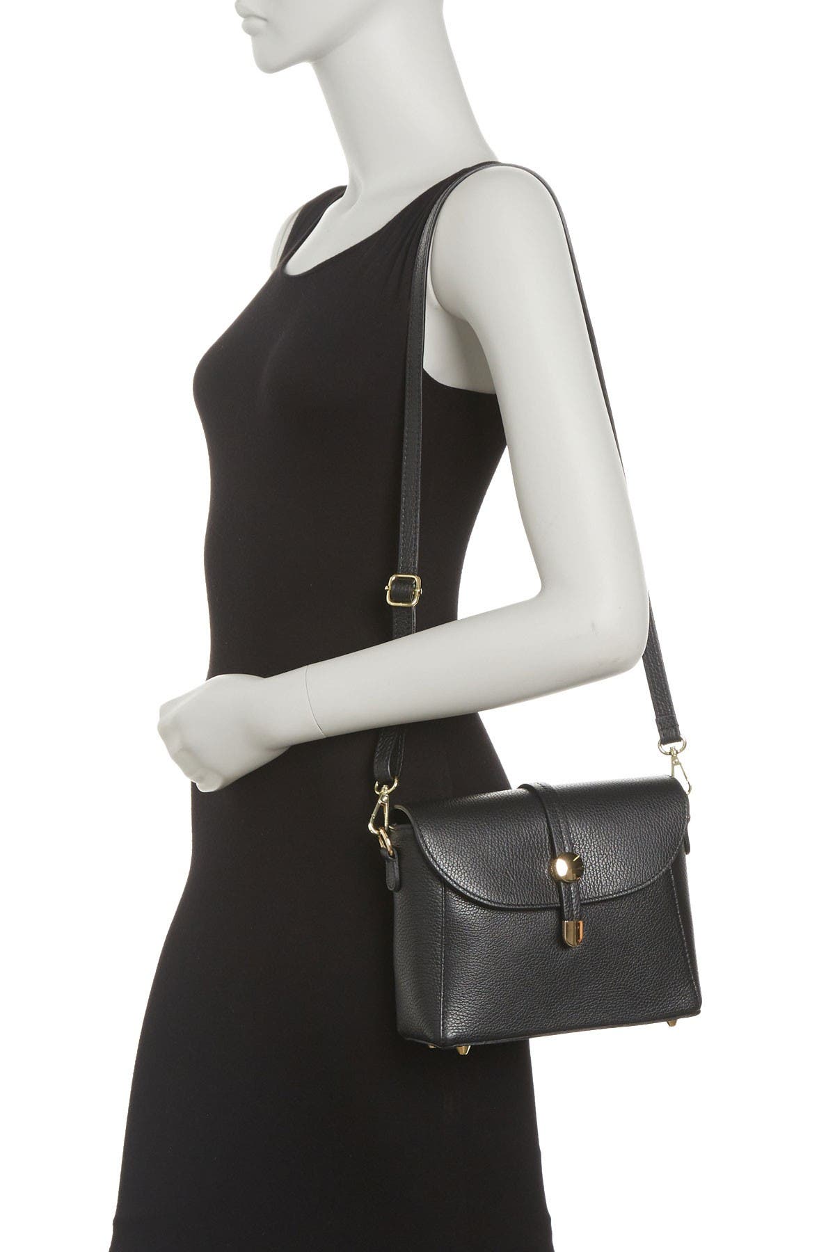 LISA MINARDI Leather Crossbody Bag, Alternate, color, 