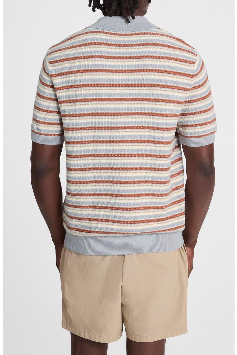 Cotton & Linen Sweater Polo, Alternate, color, SOLSTICE