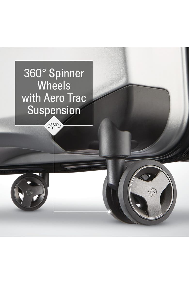 Octiv Hardside Spinner Luggage, Alternate, color, Aluminum Silver