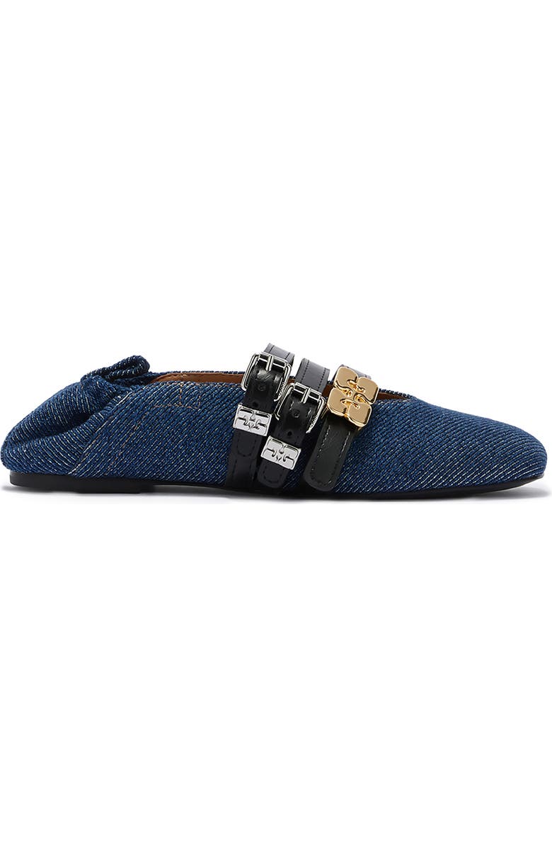 Ganni Mary Jane Ballet Flat, Alternate, color, Dark Blue Vintage