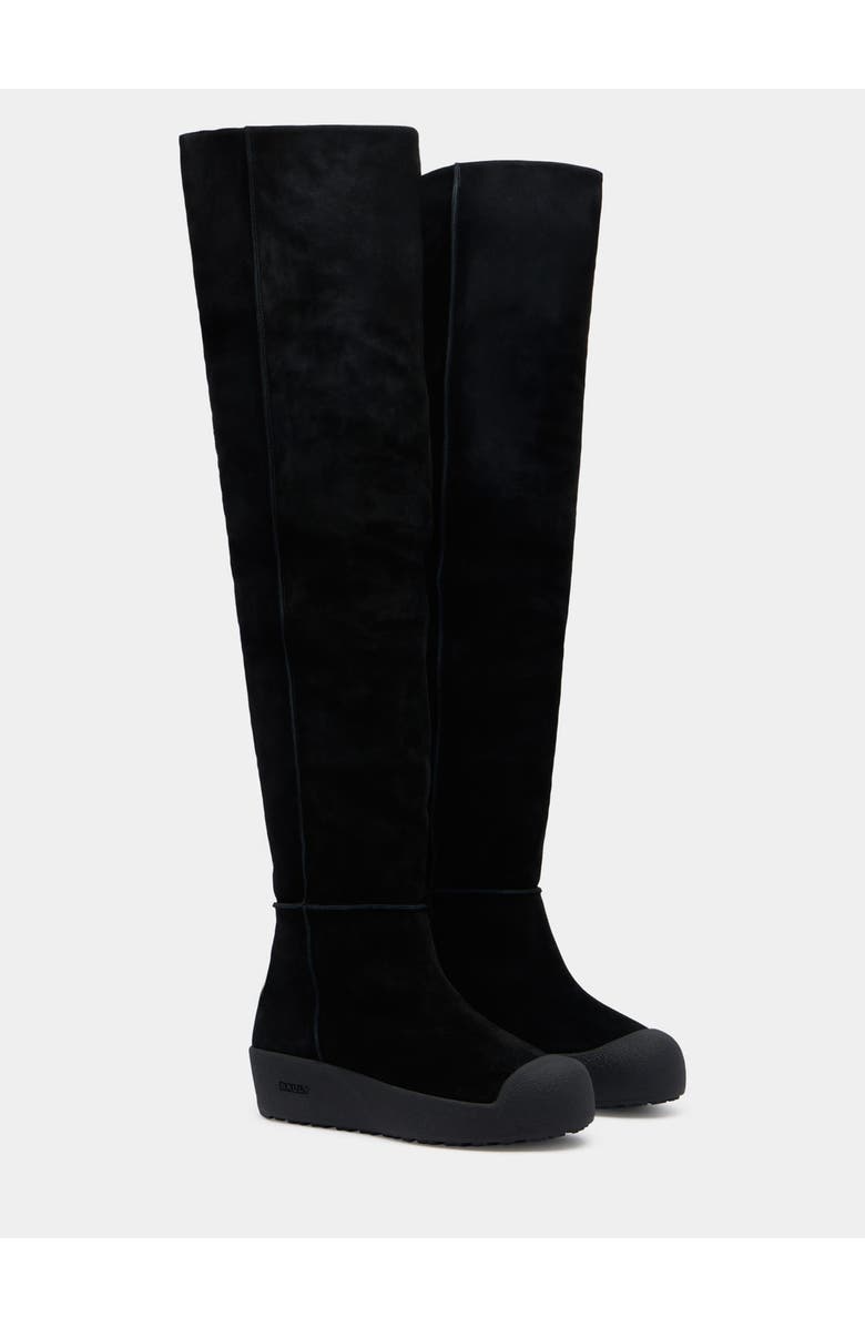Bally Curling Over-the-knee Boot, Alternate, color, Black