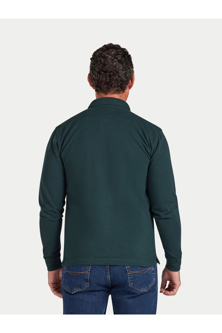 Long Sleeve Classic Pique Polo, Alternate, color, Forest