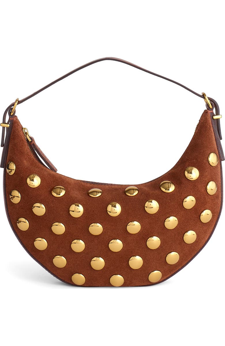 Madewell Mini Stud Essentials Crescent Leather Shoulder Bag, Alternate, color,