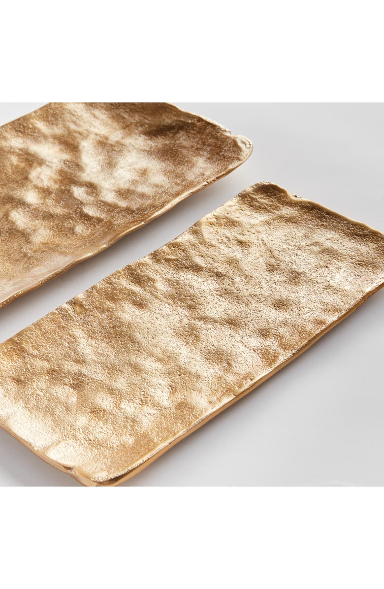 Napa Home & Garden Imani Decorative Rectangular Trays Set of 2, Alternate, color, Gold
