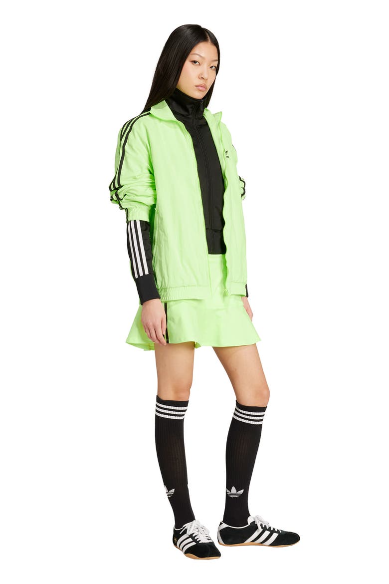 Adicolor Interlock 3-Stripe Miniskirt, Alternate, color, SIGNAL GREEN