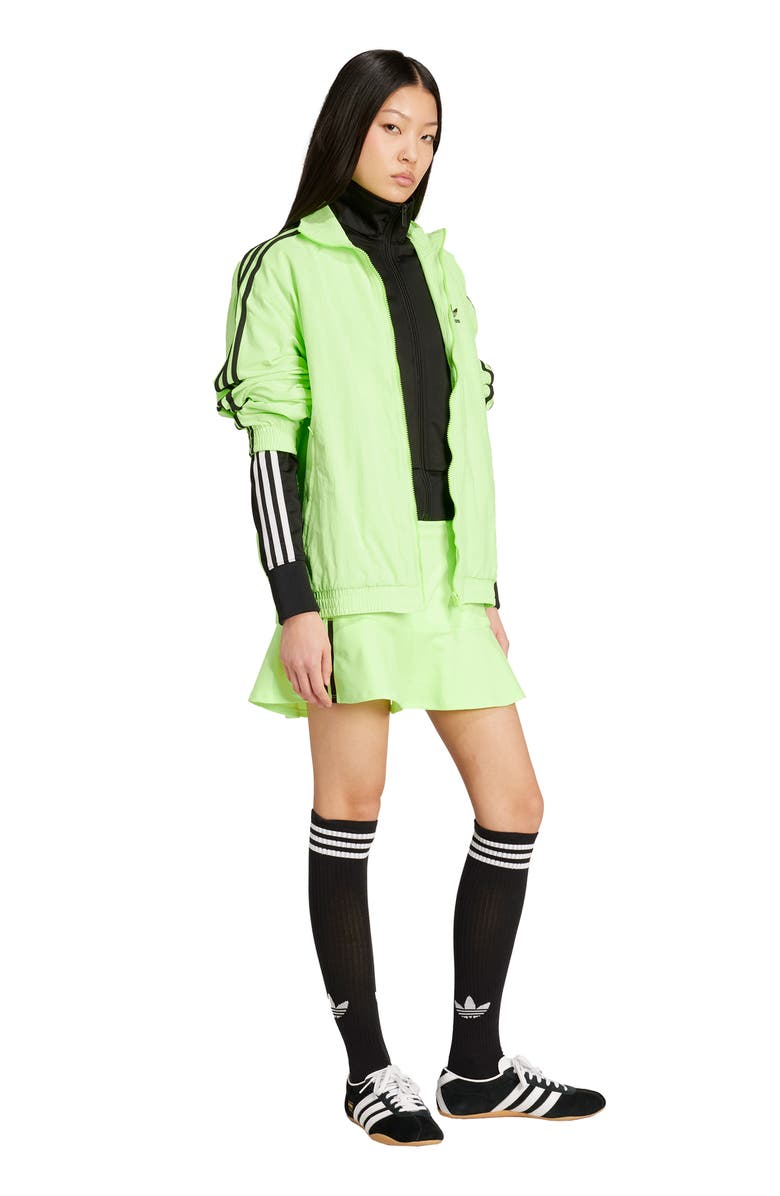 adidas Adicolor Interlock 3-Stripe Miniskirt, Alternate, color, Signal Green