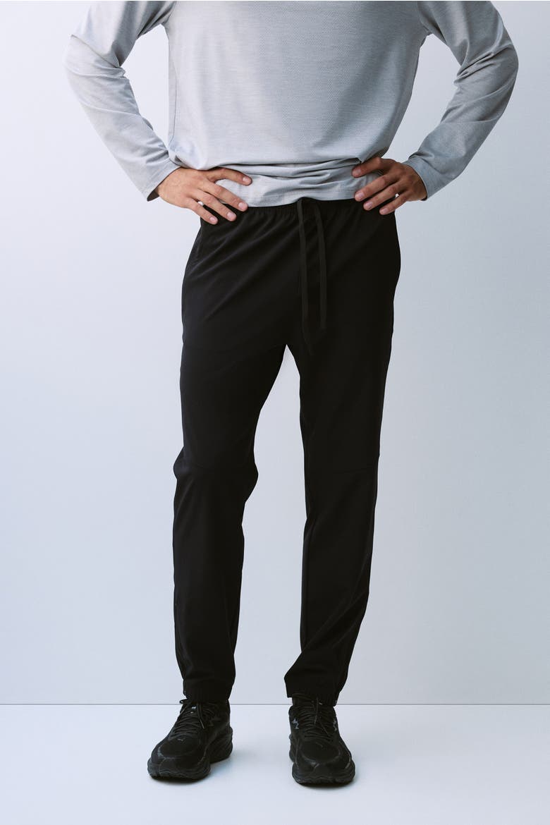 Regular-fit Tapered Sports Joggers With Drymove, Alternate, color, Black