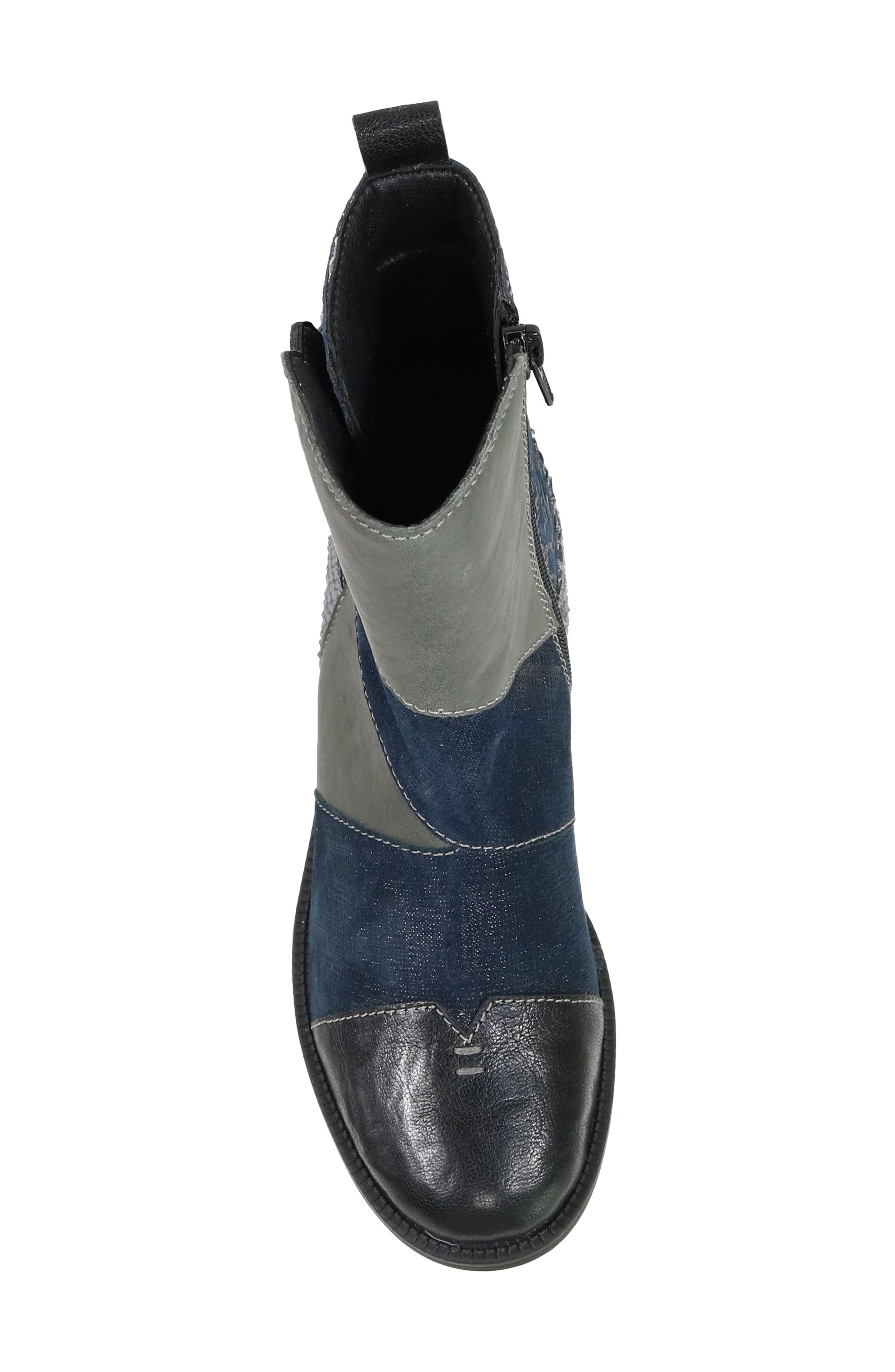 David Tate Swinger Cap Toe Bootie, Alternate, color, Black/ Grey/ Blue