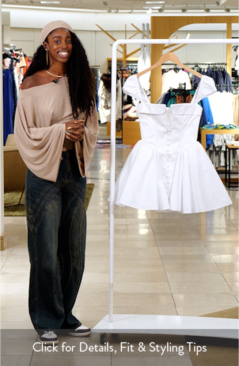 Florence Stretch Cotton Blend Cocktail Minidress, sales video thumbnail