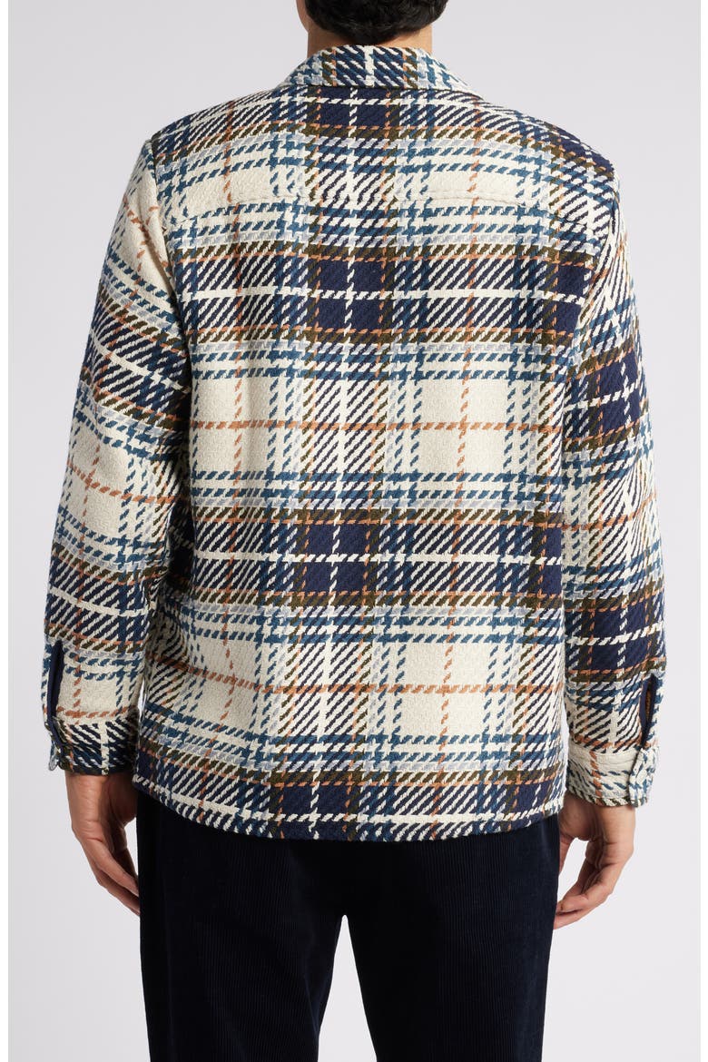 Whiting Charlton Plaid Button-Up Overshirt, Alternate, color, NAVY MULTI