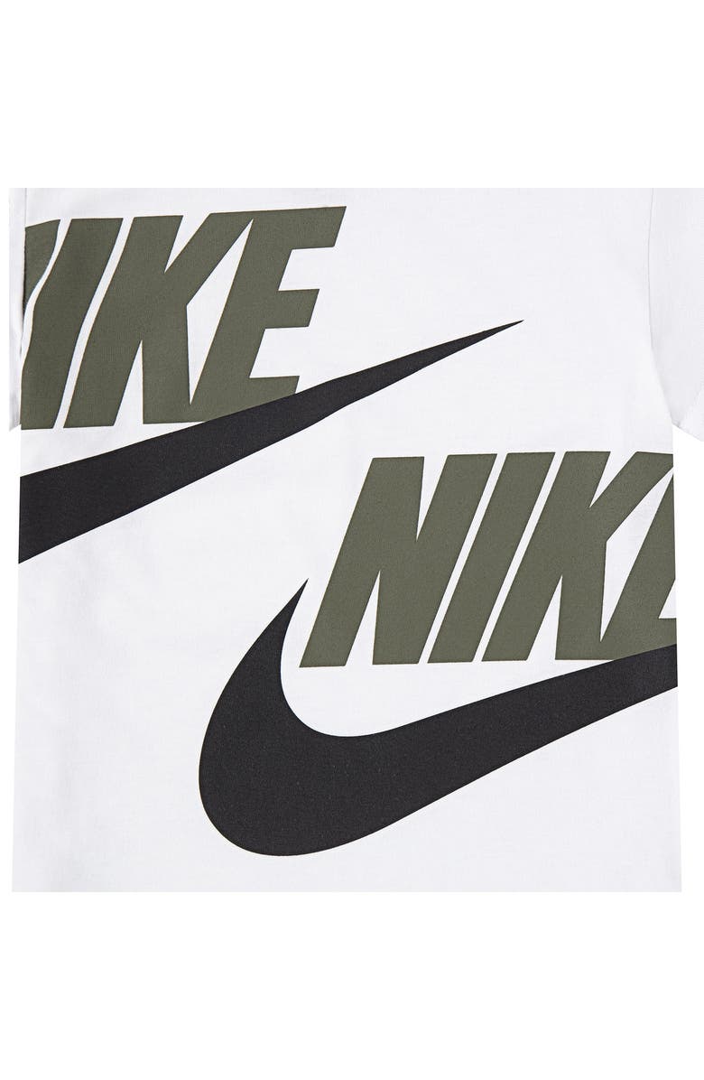 Nike Kids' Split Futura T-Shirt & Shorts Set, Alternate, color, Medium Olive