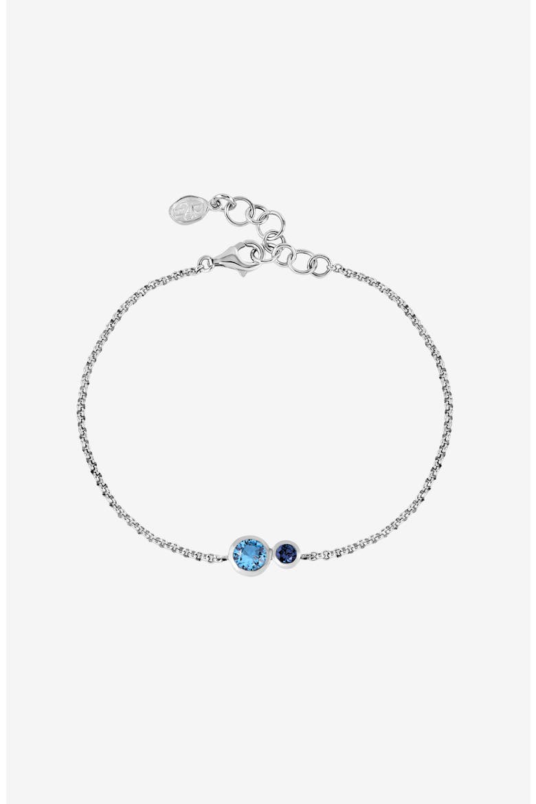 'Blues' Tutti Frutti Duo Chain Bracelet, Main, color, Sterling Silver