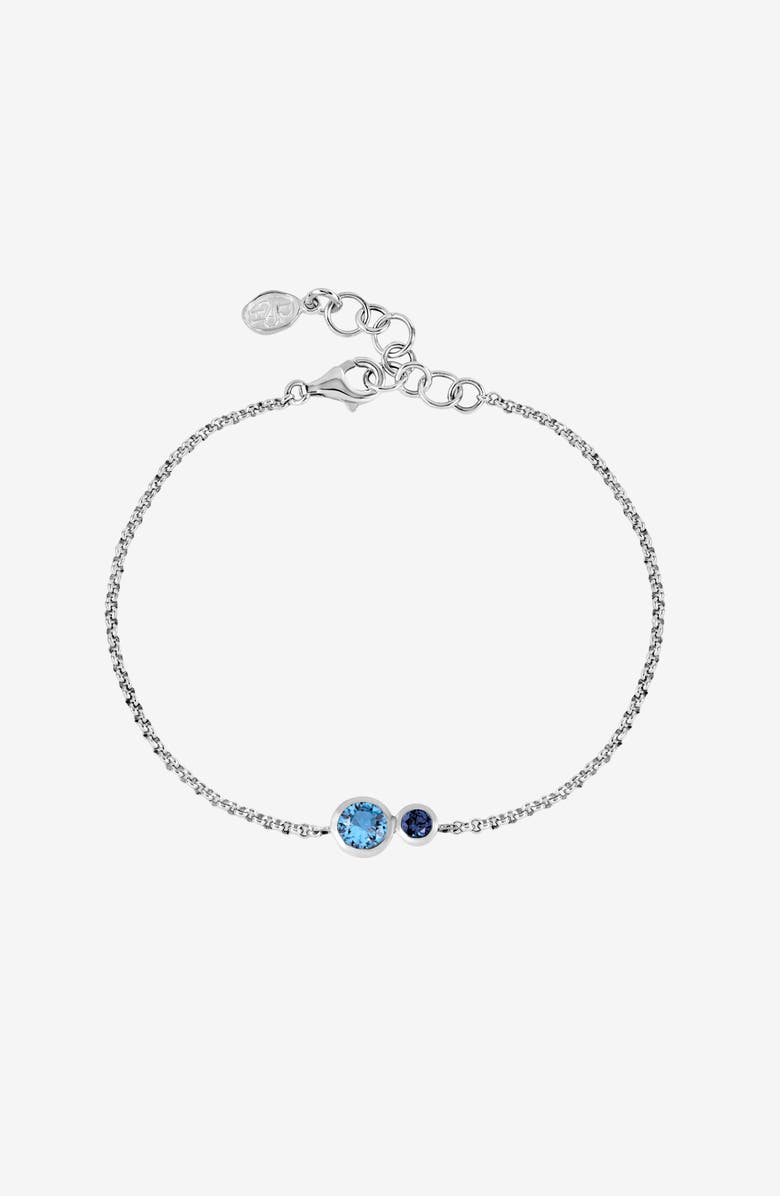Dower & Hall 'Blues' Tutti Frutti Duo Chain Bracelet, Main, color, Sterling Silver