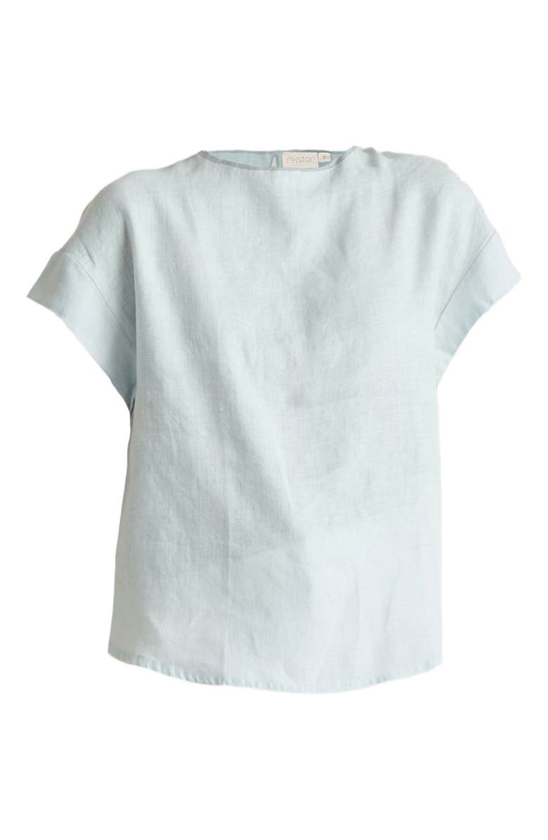 Reistor Cap Sleeved Everyday Top, Alternate, color, Summer Blue