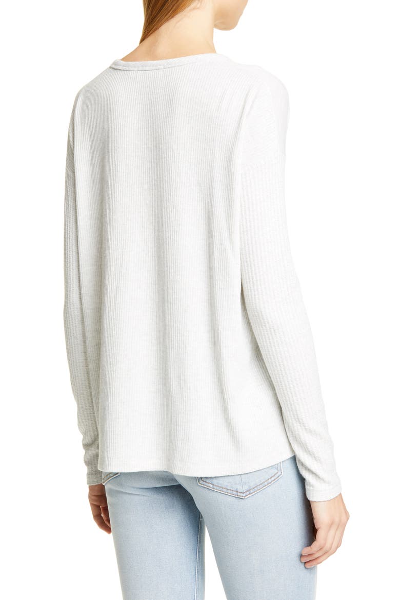 Clara V-Neck Top, Alternate, color, EARL GREY