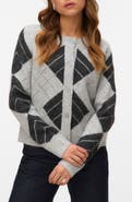 VERO MODA Dae Metallic Argyle Cardigan